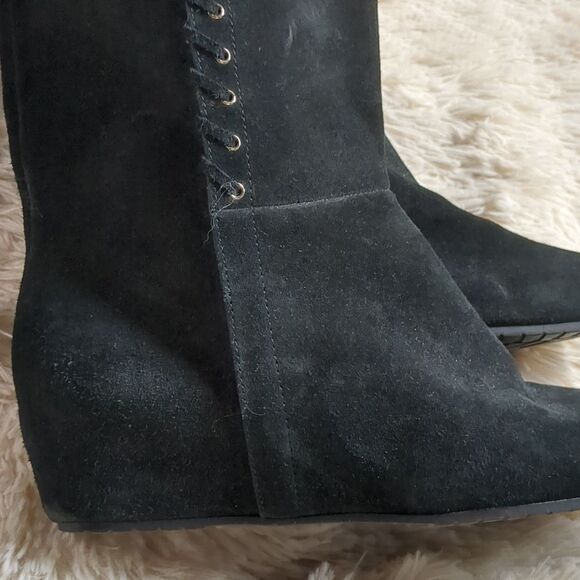 ISOLA Black Suede Knee High Boots, Size 9.5 - Picture 5 of 11